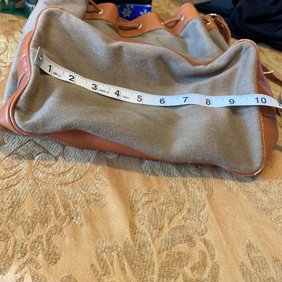 Leather and cotton bag - Picture 10 of 15
